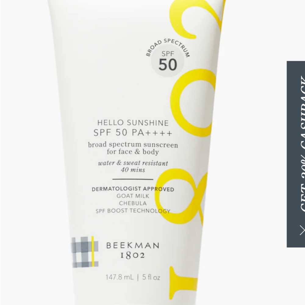 Beekman 1802 Hello Sunshine SPF 50
Sunscreen for Face & Body